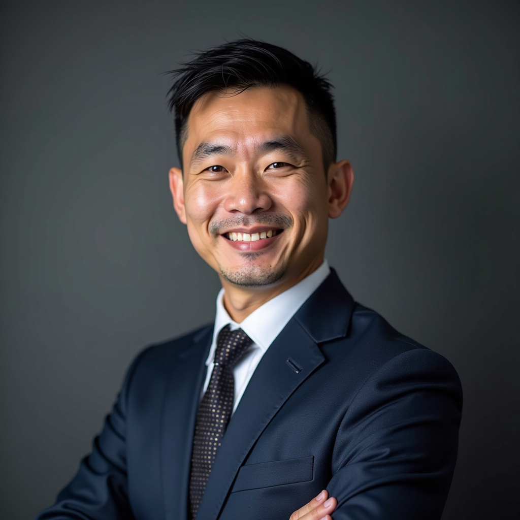 Professional headshot of business editor in formal attire with confident expression, representing business journalism expertise and market analysis